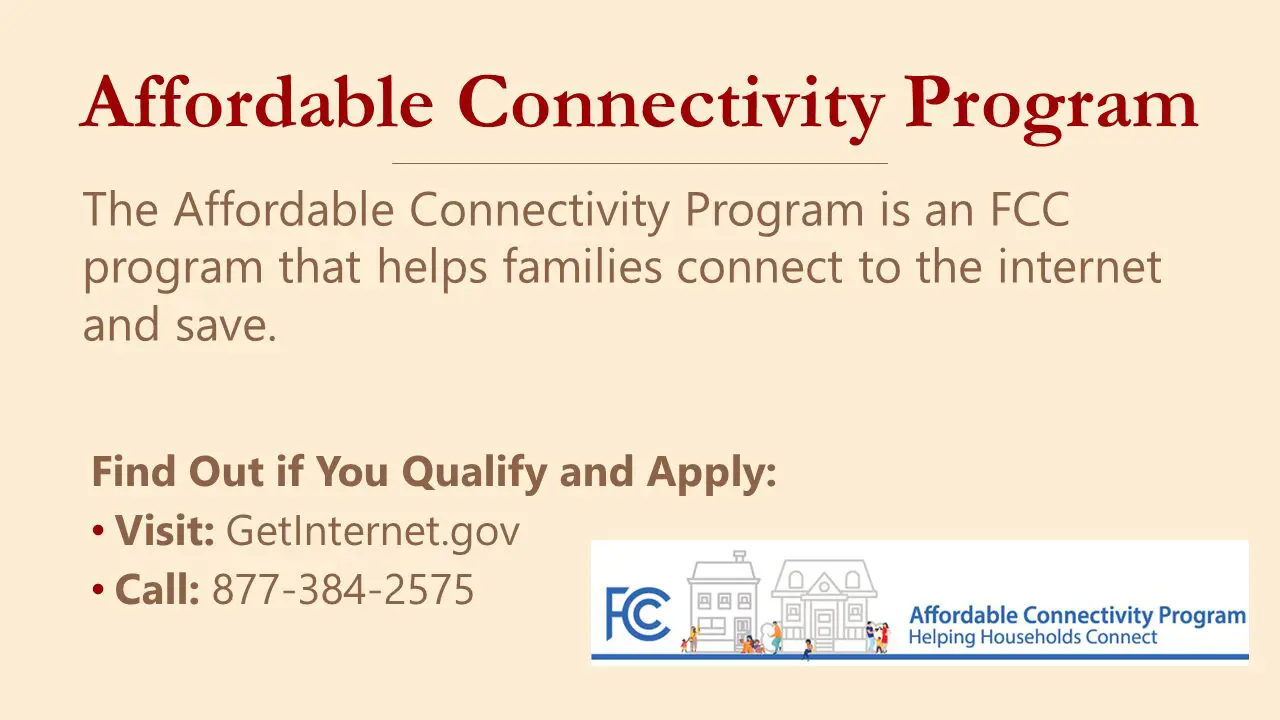 A picture of the affordable connectivity program.