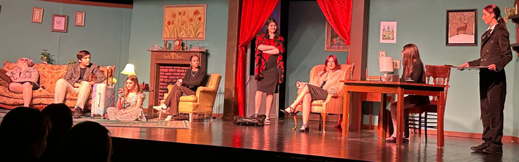 Students perform on stage during a Grant Junior High Theatre Program production.