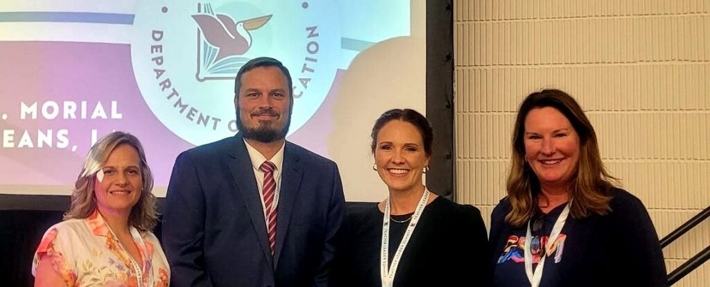 Grant Parish Public Schools representatives stand together at the 2026 Teacher Leader Summit in New Orleans.