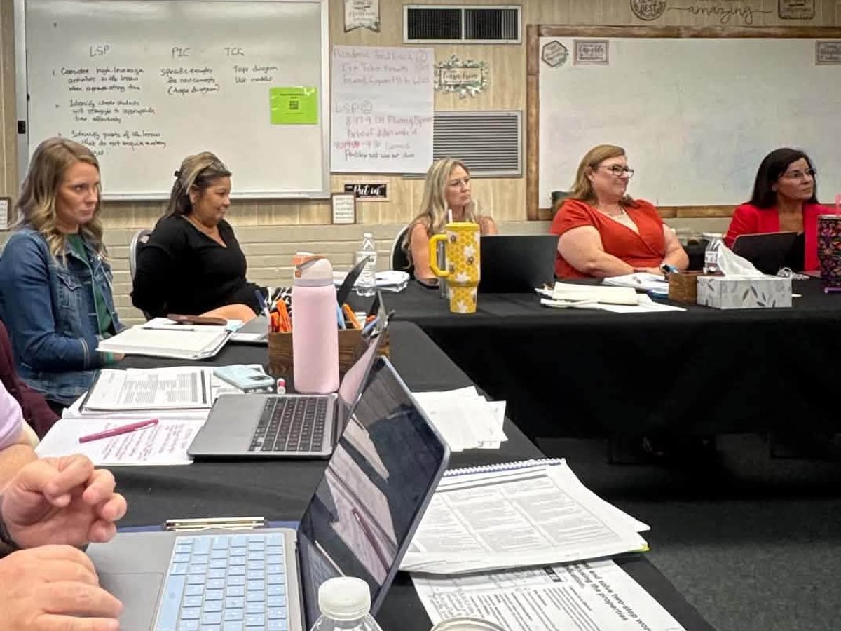 Grant Parish school leaders collaborating during their monthly leadership meeting